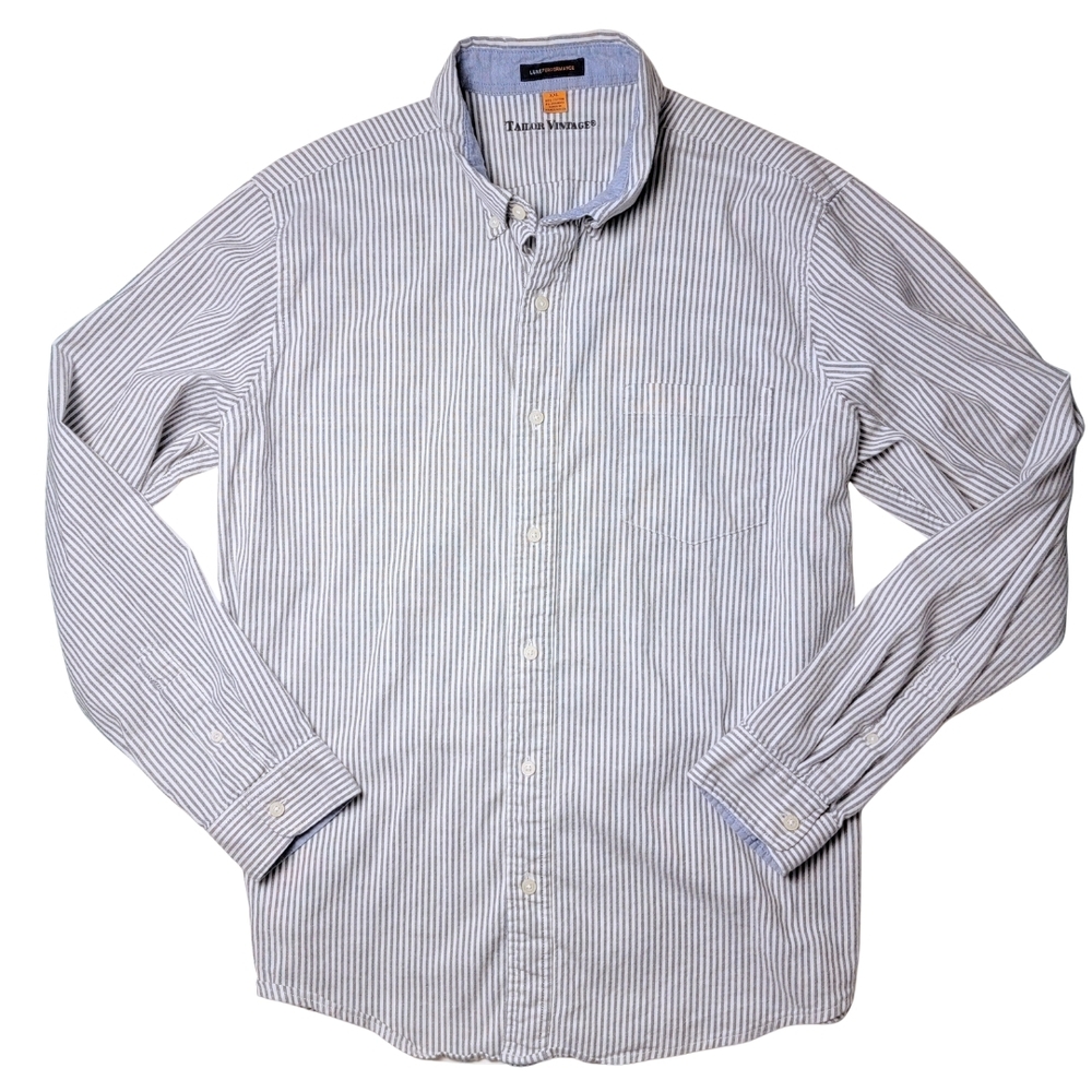 Tailor Vintage Luxe Performance Oxford Stripe Shirt XXL - Picture 2 of 7